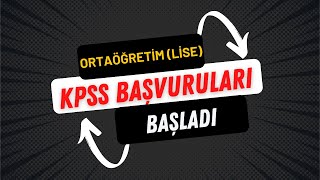 2022 Ortaöğretim KPSS Sınav Kayıtları Başladı  Başvuru Şartları [upl. by Finnegan961]