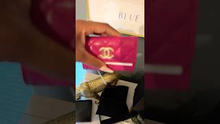 Chanel o card case unboxing milliondollarbaby chanel chanelboybag luxury softlife [upl. by Niowtna950]