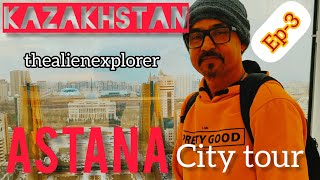 KAZAKHSTAN TOUR  ASTANA City tour  Snow fall  Palace of Peace BAITEREK TOWER [upl. by Ettesyl]