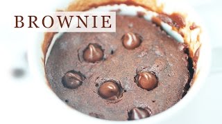 Chocolate Brownie In Mug  5Ingredient Microwave Recipe [upl. by Reiter]