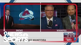 Avs broadcasters join 9NEWS live to discuss game vs Winnipeg [upl. by Aikel]