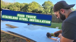 How To Build a Food Truck Installing the Stainless Steel [upl. by Alisa552]