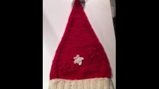 MAGLIA TUTORIAL CAPPELLO BABBO NATALE  SANTA CLAUS PARTE 1 DI 2 [upl. by Zurn]