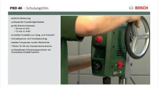 Tutorial Tischbohrmaschine PBD 40 von Bosch [upl. by Aillil]