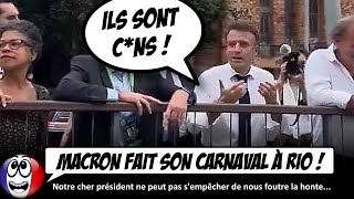 Macron PÈTE UN CÂBLE en pleine rue à Rio [upl. by Balfour]