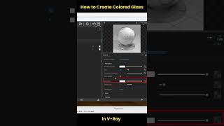 How to Create Colored Glass in VRay shorts vray [upl. by Aloiv]