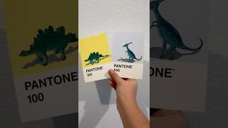 Toy Dinosaurs Pantone Acrylic Paint shorts dinosaurs art [upl. by Nylanaj617]