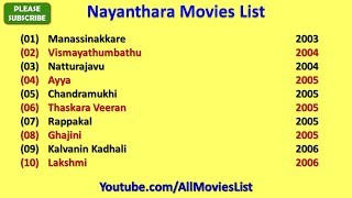 Nayanthara Movies List [upl. by Havelock]