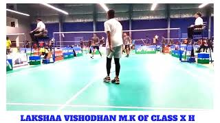 National Level Badminton Tournament Participant Lakshaa Vishodhan MK [upl. by Akemak]