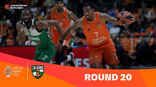 Valencia BasketZalgiris Kaunas  Round 20 Highlights  202324 Turkish Airlines EuroLeague [upl. by Aylsworth]