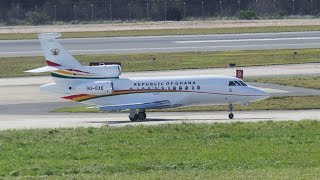 Republic of Ghana Rare F900 TriJet Landing at Brisbane airport 4K [upl. by Wu684]