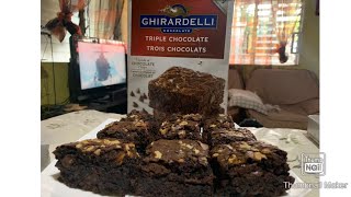 Ghirardelli Brownies Mix Tripple Chocolate Brownies [upl. by Eaton]