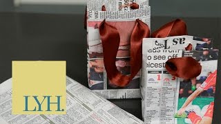 Turn Newspaper Into A Paper Bag  Go Green For 2015 [upl. by Celeski]