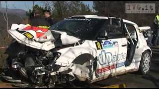 Robert Kubica car crash at Andora Rally 2611flv [upl. by Ynohtn]