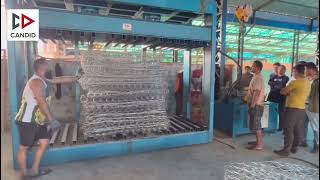 gabion gabionmachinefencemachine weavingmachine CANDID Gabion mesh packing machine [upl. by Ahsikam]