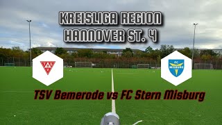 Kreisliga Region Hannover St 4 TSV Bemerode vs FC Stern Misburg [upl. by Isabel887]