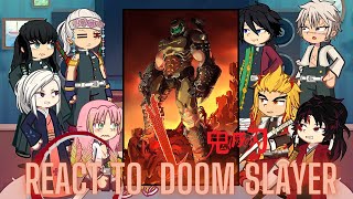 Hashiras react to doom slayer  Demon Slayer  Gacha life 2 hashira [upl. by Niall551]