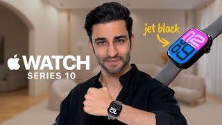 Apple Watch Series 10 Jet Black Unboxing  First Impressions ⌚️✨ [upl. by Balduin84]