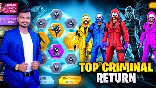 💥 Red Top Criminal அலறவிட்ட Ghost Criminal New Free Fire Event Tamil  PVS GAMING [upl. by Naoh]