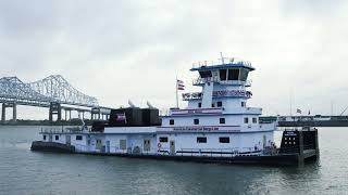 MV ACBL Mariner Mightiest Mississippi River towboat yet [upl. by Andel]