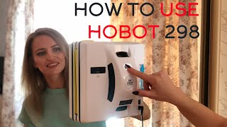 How to Use HOBOT298 Window Cleaning Robot with Ultrasonic Water Spray  Video Manual [upl. by Kazue16]