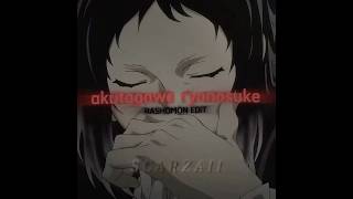 akutagawa ryunosuke bsd bsdedit red anime akutagawa edit portmafia fyp creepy shorts [upl. by Eicirtap654]