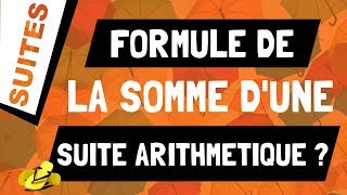 Comment retrouver la formule de la somme dune suite arithmétique [upl. by Annawoj]