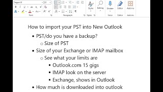 How to import PST into New Outlook Part 2 [upl. by Isdnil]