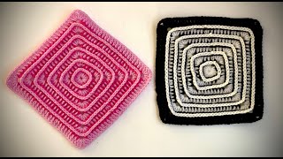 Super einfaches Grannymuster 2 Farben amp Reliefstäbchen häkeln crochet grannysquare petraperle [upl. by Lemraj194]