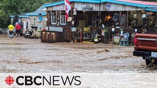 Heavy rains flash flooding ravage parts of Nova Scotia [upl. by Kedezihclem]