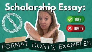 Scholarship Essay Format Examples and Donts [upl. by Oirrad]