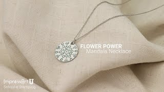 ImpressArt Metal Stamping Mandala Necklace Tutorial [upl. by Atinauq144]