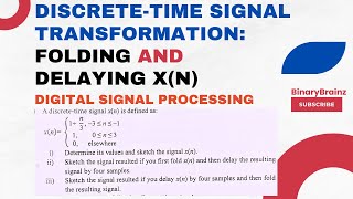 DiscreteTime Signal Transformation Folding and Delaying xn  StepbyStep Example Explained DSP [upl. by Latimore]