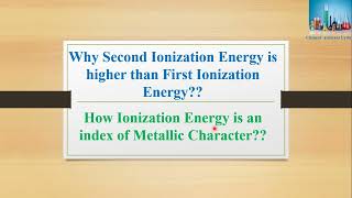 Why Second Ionization energy of an element is higher then First Ionization Energy [upl. by Weigle]