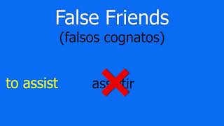 False Friends falsos cognatos [upl. by Kcered]