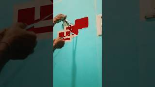 Masking tape Home design paint wallpaintingideas manojbhoiofficial love music colorfulwalls [upl. by Ahcire]