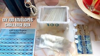 DIY 100 Envelopes Challenge Box  How to make clear cash envelopes  ITSMISSK [upl. by Ervin]