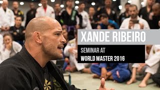 Xande Ribeiro BJJ seminar at World Master 2016 [upl. by Eetse]