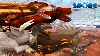 Dinosaurs Size Comparison  Dino Arena S1  SPORE [upl. by Adner]