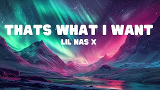 Lil Nas X THATS WHAT I WANT Lyrics [upl. by Livvyy]