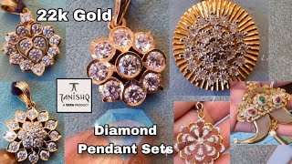 22k Gold Diamond Pendant Designs with PriceDiamond Pendant Set DesignsReal Diamond EarringsDeeya [upl. by Paulina]