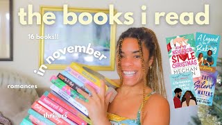 i read 16 books in the month of november…here are my thoughts 🎧💌🤍  bookmas day 5 [upl. by Darce]