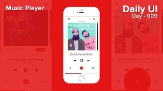 Daily UI  Day 009  Music Player Xd [upl. by Cho]