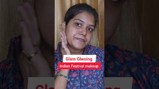 🥰✨️ Easy Glowing Glam Makeup shorts festivalmakeup glowingmakeup [upl. by Weinman]