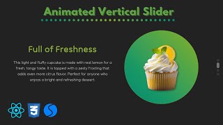 Vertical Slider with CSS Animations in React  Swiper JS  swiper reactjs [upl. by Michiko641]