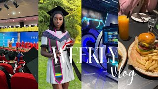 WEEKLY VLOG GRWM FOR GRADUATION  GRADUATION DAY JEUX RÉALITÉ VIRTUELLE amp RESTAU ENTRE AMIS [upl. by Elem]