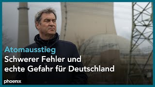 Abschaltung AKW Isar 2 Statement von Markus Söder [upl. by Nnyltiac589]