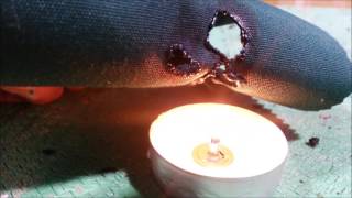 Testing Fire Retardant Fabrics and Liquid Spray [upl. by Ecidnac]