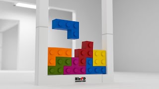 TETRIS LEGO SATISFYING amp RELAXING  SOFTBODY SIMULATION [upl. by Eula339]