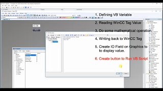 WinCC 7x VB Script  Read and Write Tag value [upl. by Attey292]